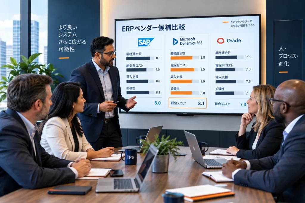 ERPシステムを評価し、候補を絞り込む
