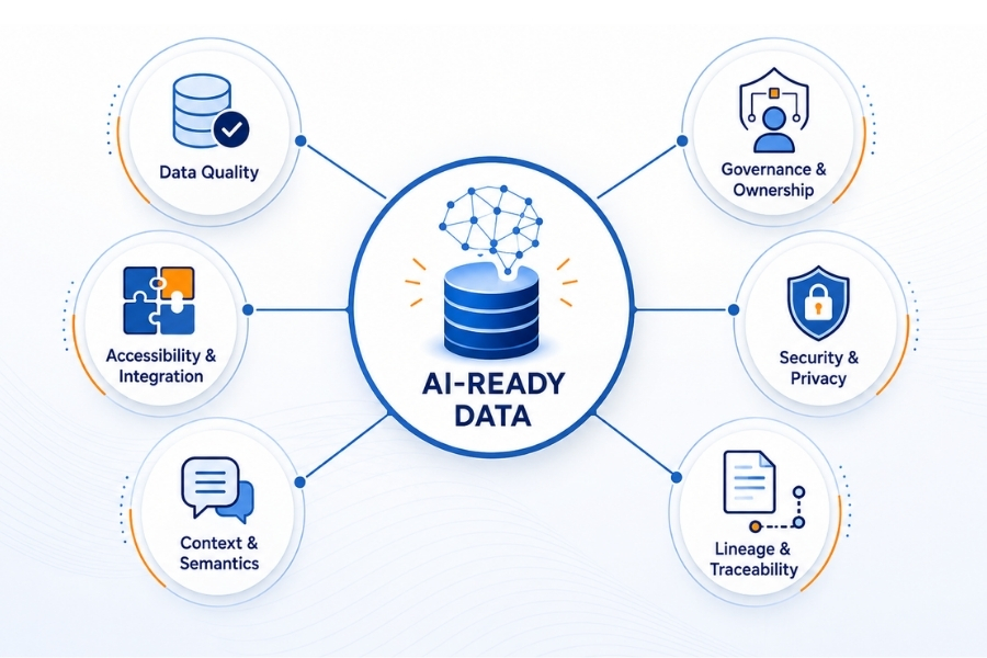 Data becomes ready for AI when it can support a specific use case reliably, consistently, and at the level of quality the application actually requires